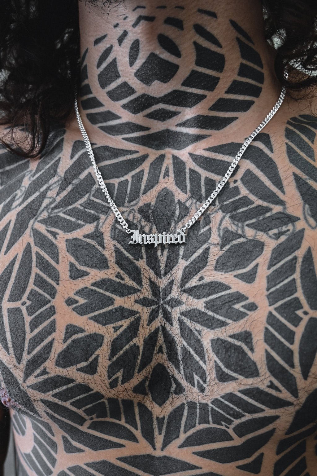 inspired name plate necklace